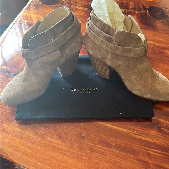 Rag & Bone Brown Suede Ankle Boots - Picture 3 of 7